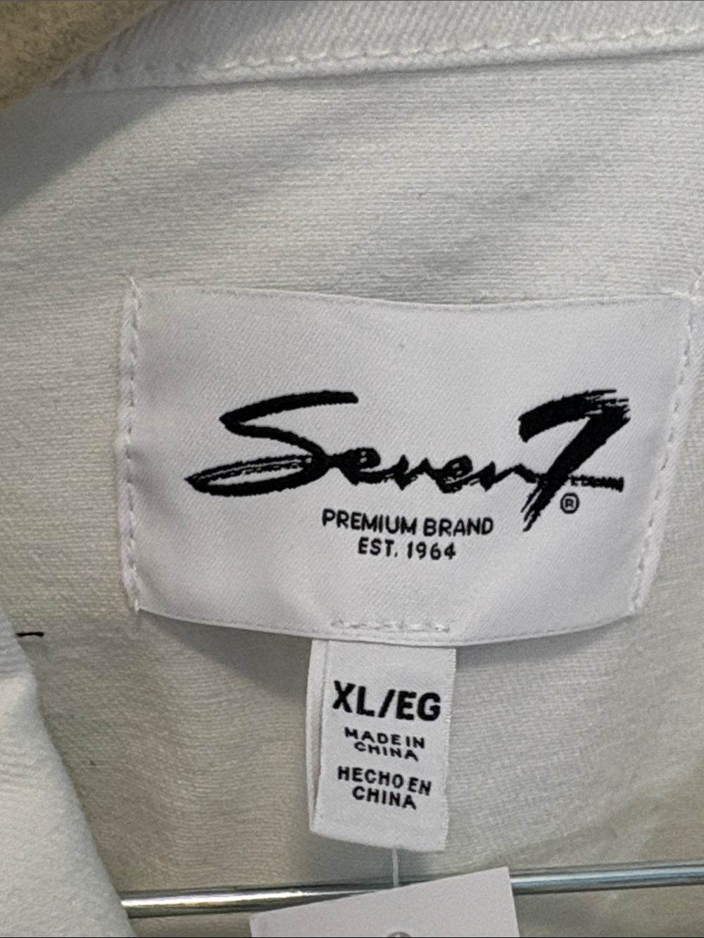 Seven7 White Denim Jacket with Button Front - Picture 5 of 8